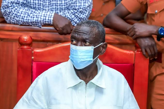 Dr. Kizza Besigye, a veteran opposition in court
